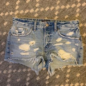 Harper Low Rise Cropped Denim Shorts